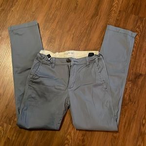 💙 Abercrombie kids boys size 13/14 slate blue pants with adjustable waistband